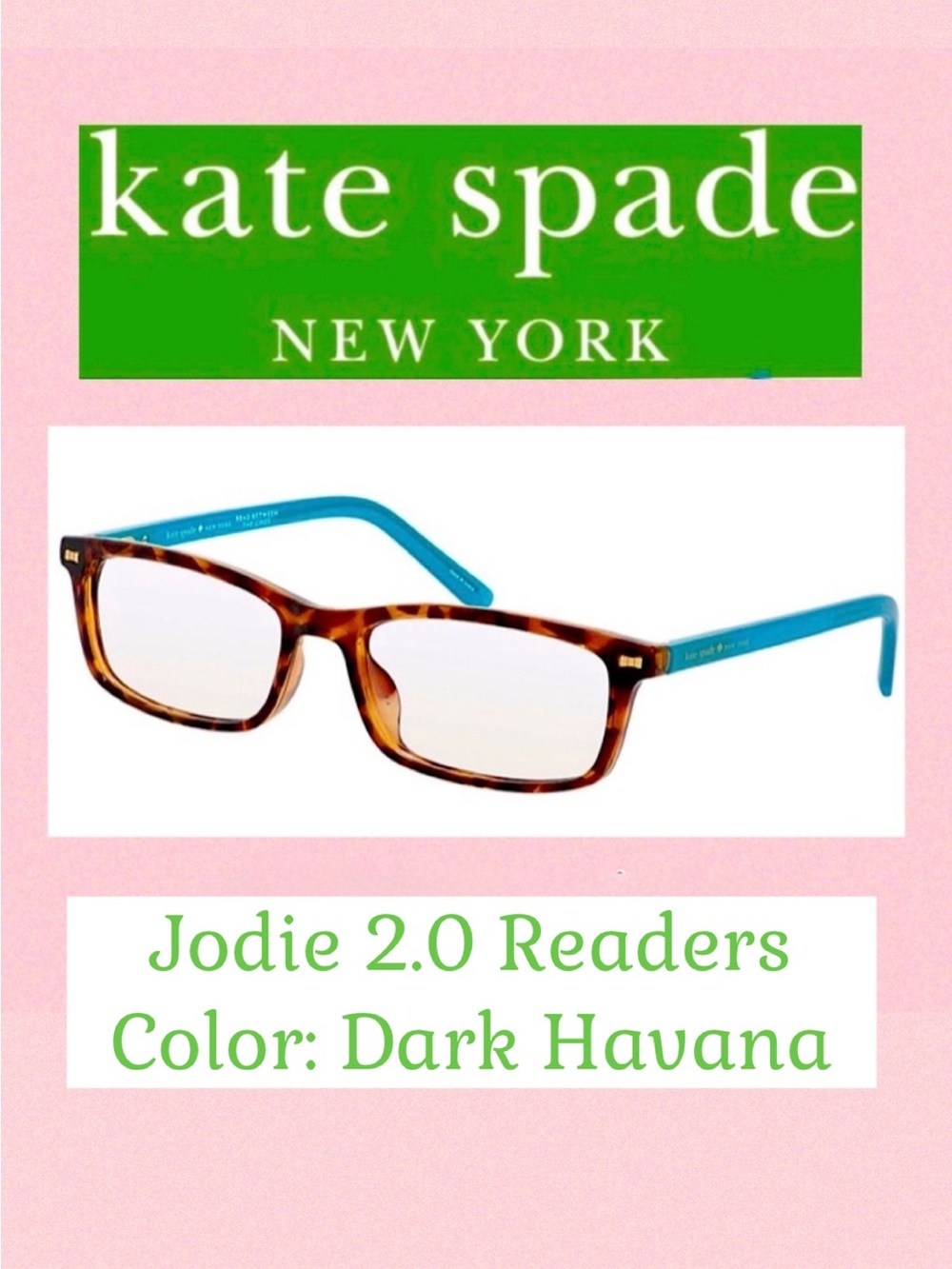 kate spade Jodie 2.0 Dark Havana Tortoise shell Reading Glasses